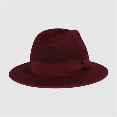 gucci felt hat with bow